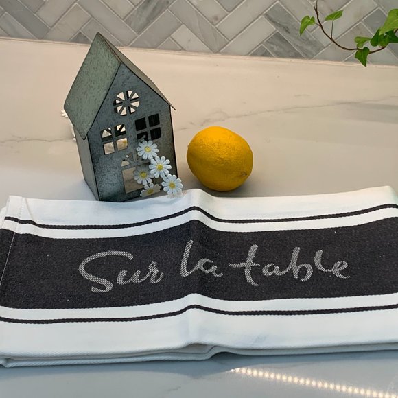 Sur La Table Logo Dish Towel (plus a little country tin house) NWT - Picture 4 of 13